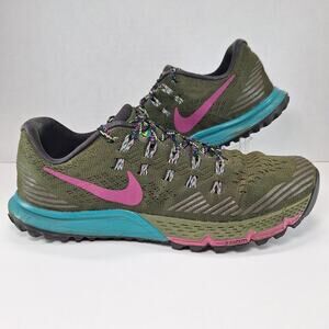 Nike Air Zoom Terra Kiger 3 Khaki Teal Trail Shoes 749335-300 Women's Size 9
